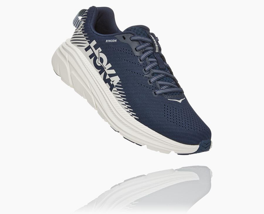 Hoka Australia One One Rincon 2 - Womens Running Shoes Navy/White - DFNWV-1963